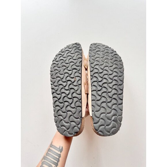 BIRKENSTOCK Uji New Beige beige Nubuck Double Strap Slides Sandals, Size 40 - Picture 10 of 16